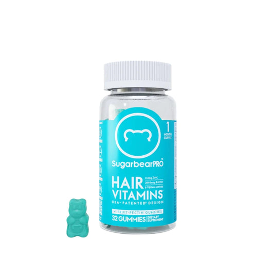 Sugarbear Pro Hair Vitamin Vegan Gummies - 3 Month Pack + Brush - Medaid International