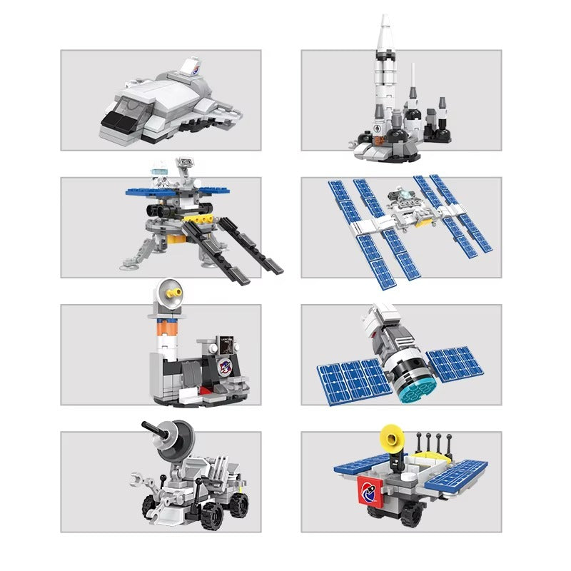 Assemble Plastic Wholesale 3D Satellite Building Block Toys