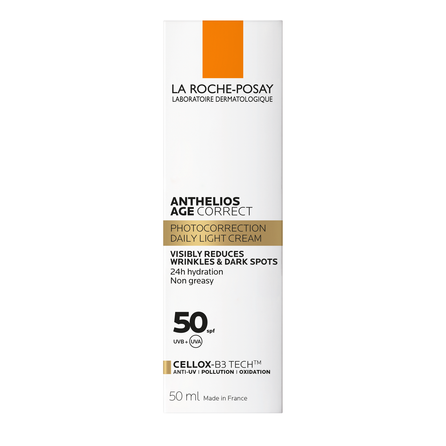 La Roche Posay Anthelios Age Correct SPF50 Anti Ageing Invisible Sunscreen with Niacinamide 50ml