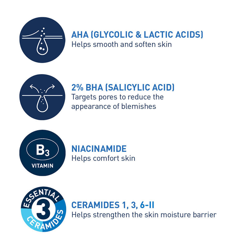 CeraVe Blemish Control Gel Facial Moisturiser For Acne & Blemishes with Glycolic Acid and Lactic Acid AHA/BHA 40ml