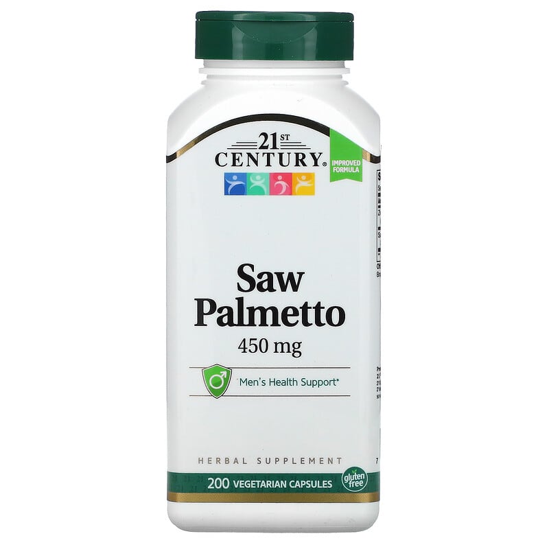 21st Century, Saw Palmetto, 450 mg, 200 Vegetarian Capsules - Medaid International