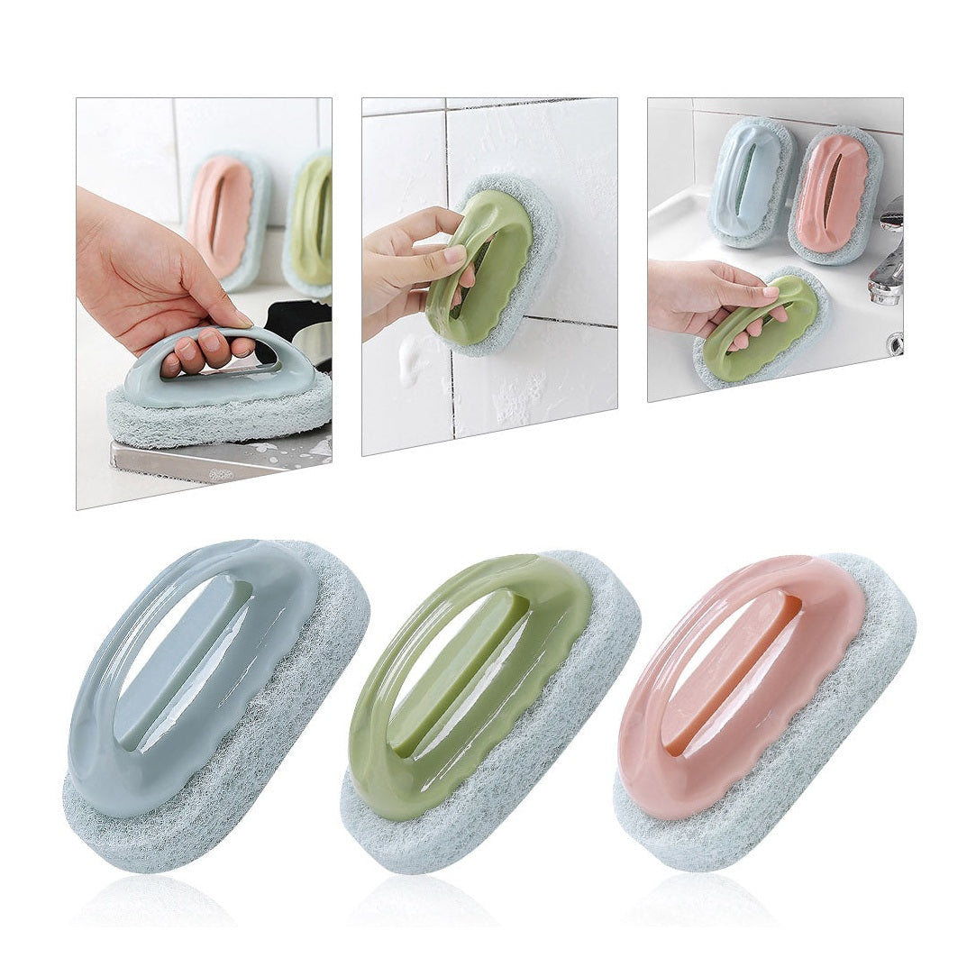 Scourer with plastic handle X3