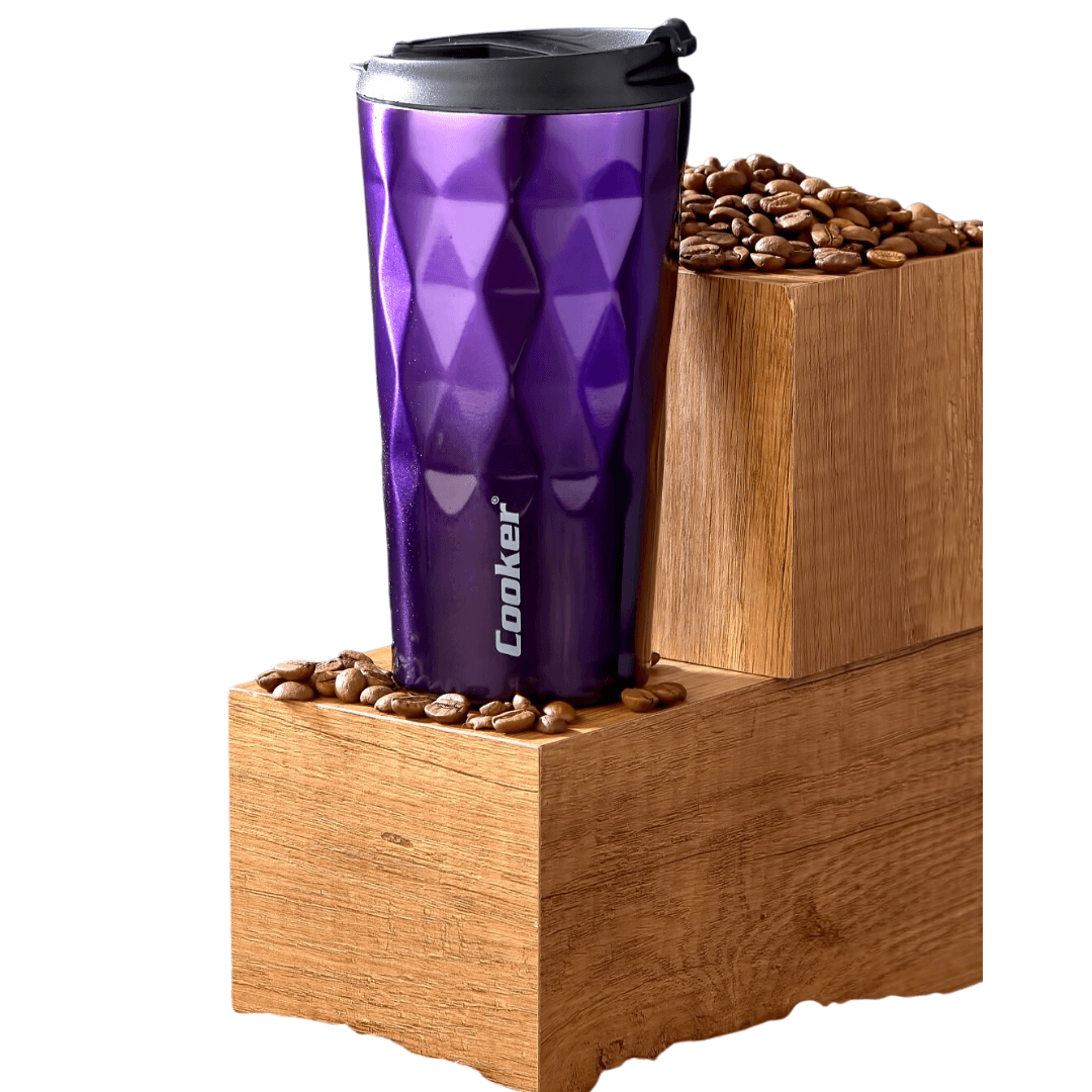 350ML Stainless Steel Star Mug Purple