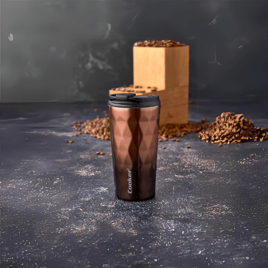 350ML Stainless Steel Star Mug Brown