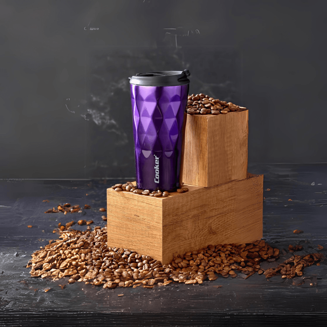 350ML Stainless Steel Star Mug Purple