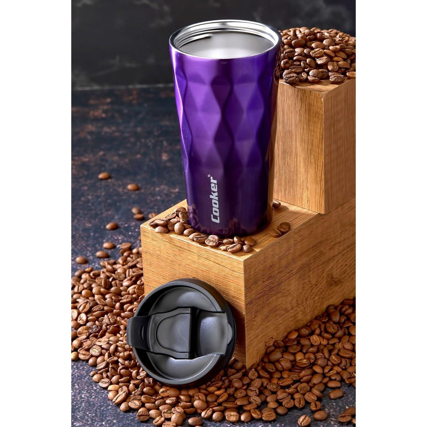 350ML Stainless Steel Star Mug Purple