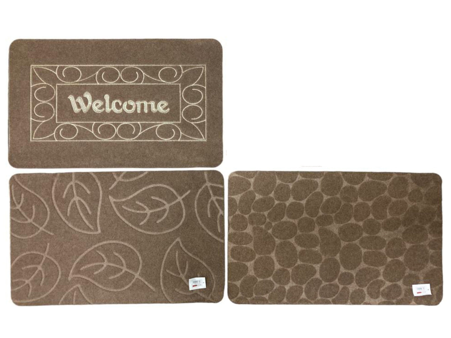 Thin synthetic fiber doormat w TPR backing 78 x 48 cm