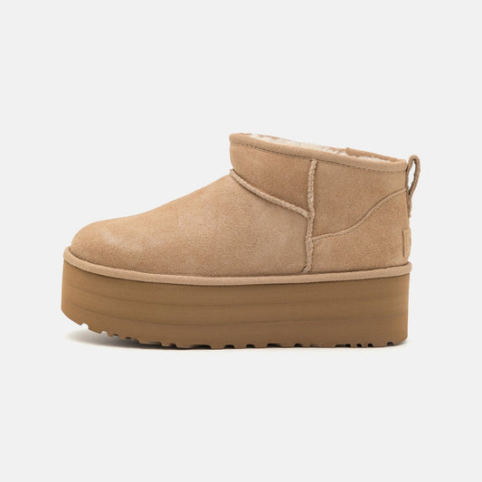 UGG Women's Light Beige  Classic Ultra Mini Platform Ankle Boots |UGG in Lebanon
