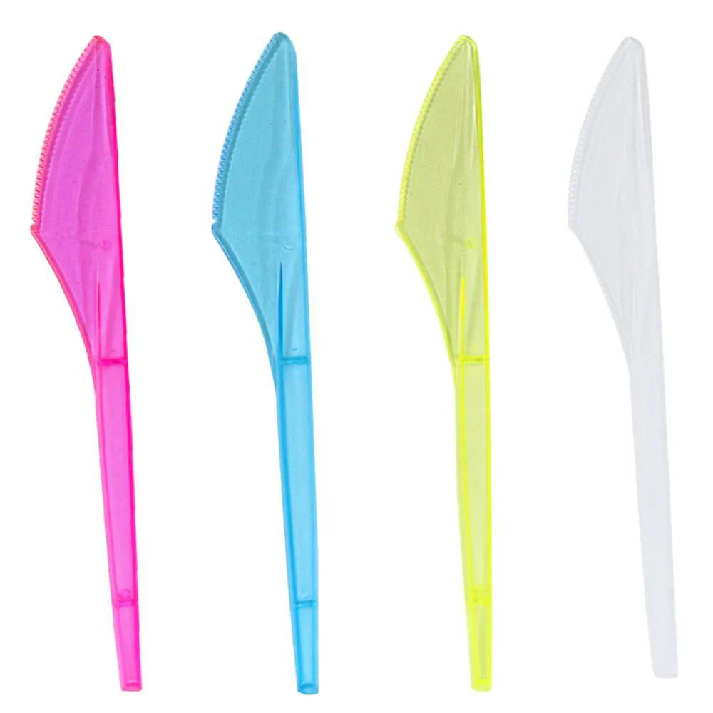 Plastic Transparent Colorful Knife Dolphin 24 Pcs Lebanon