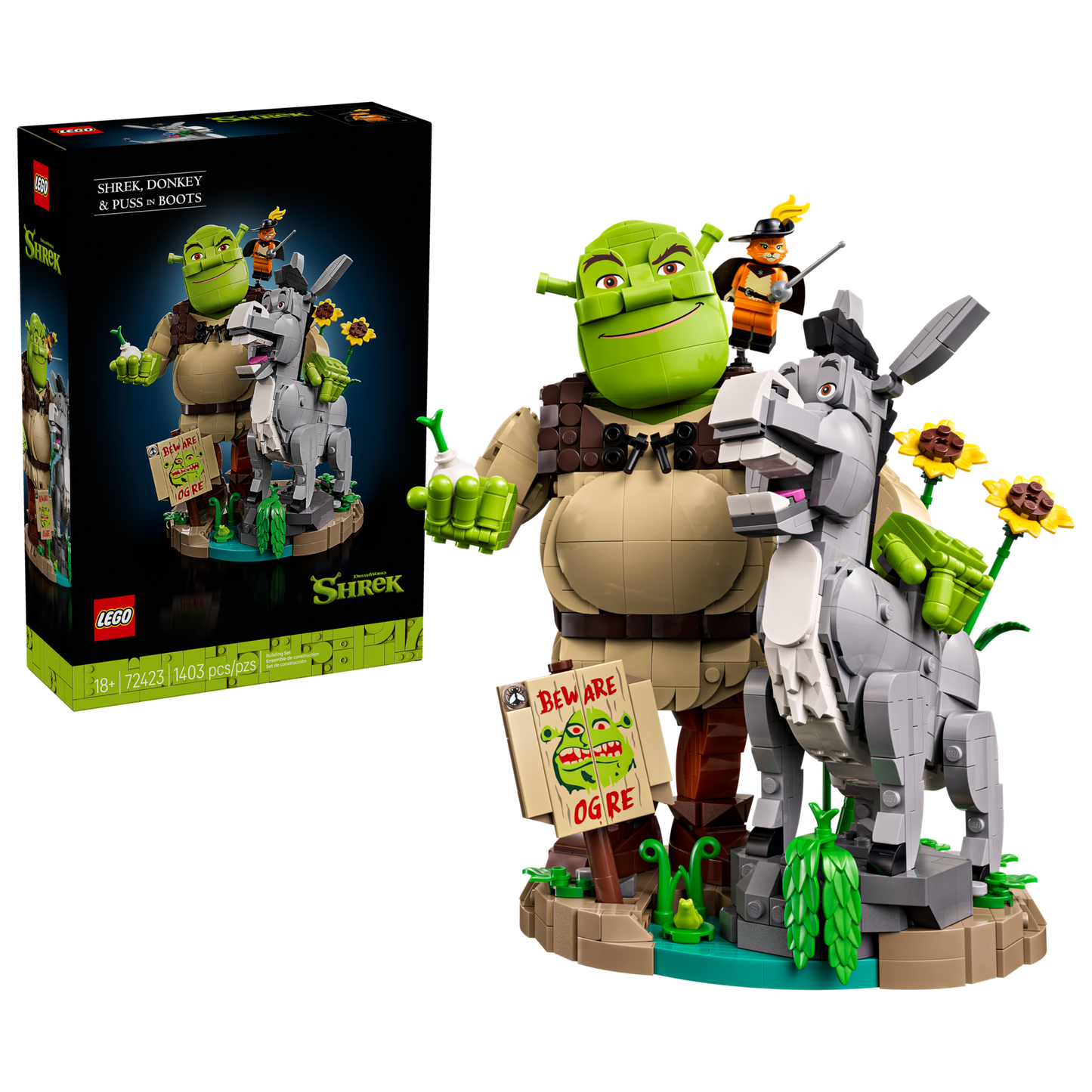 Lego Shrek, Donkey & Puss in Boots (7242)