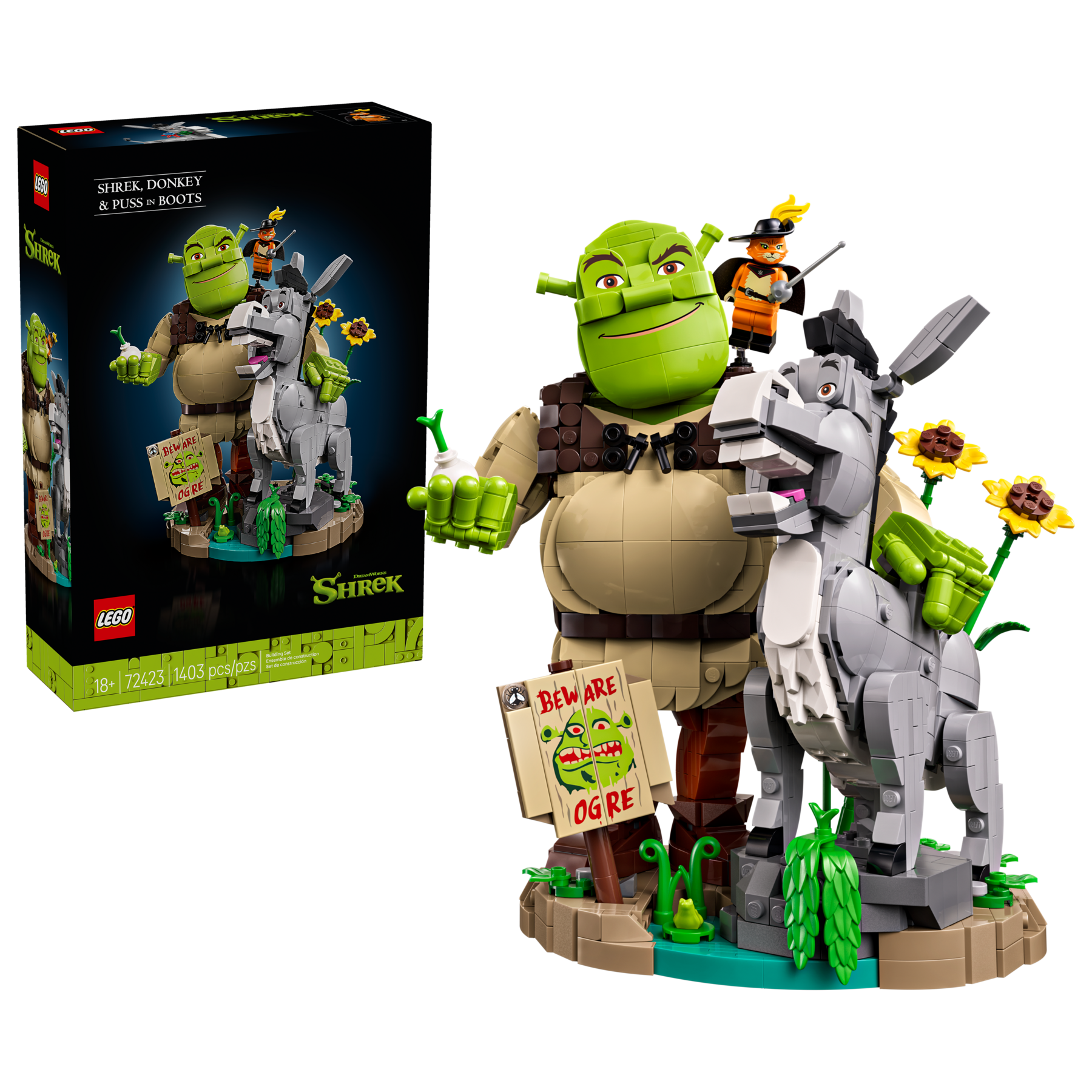 Lego Shrek, Donkey & Puss in Boots (7242)