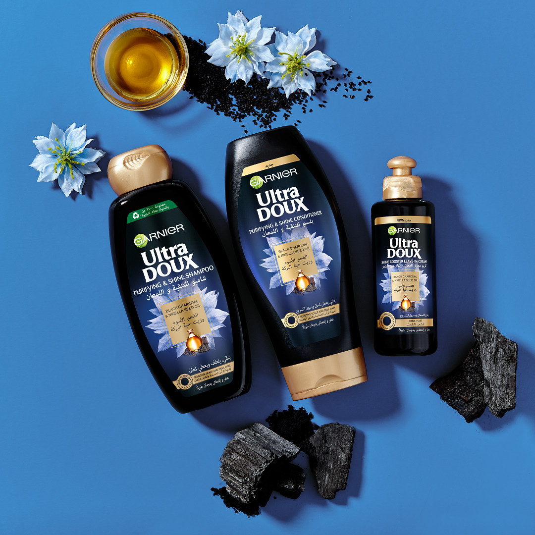 Garnier Ultra Doux Black Charcoal Leave In Conditioning Cream 200ml