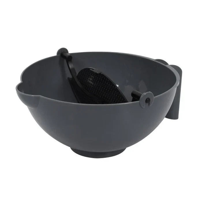 CHEF BOWL WITH SPATULA WITH INTEGRAL SCRAPER