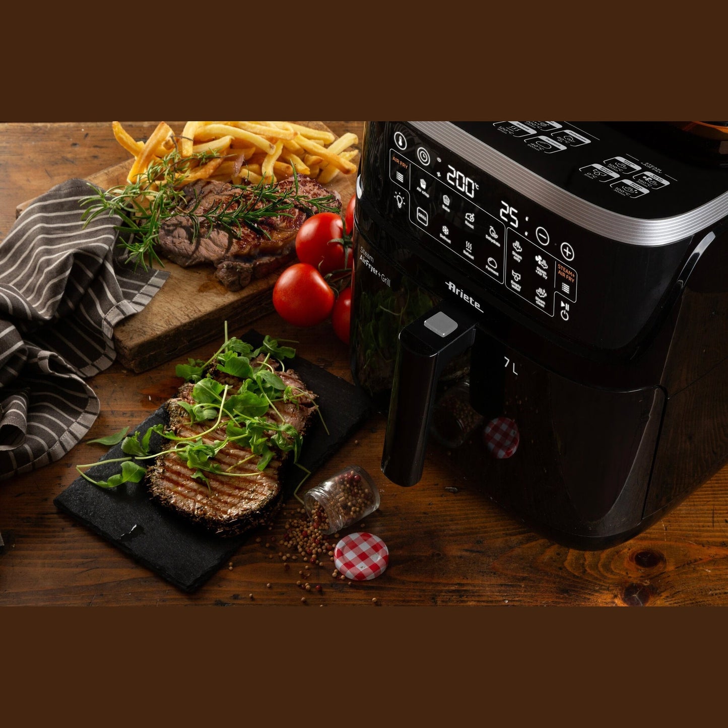 Steam + Air Fryer + Grill, 7L, 1700W