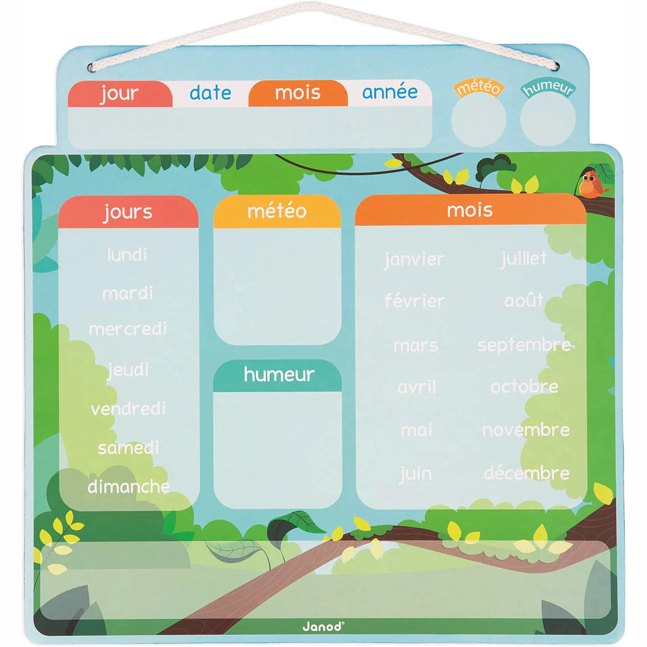 Janod - Magnetic Calendar - French Wood