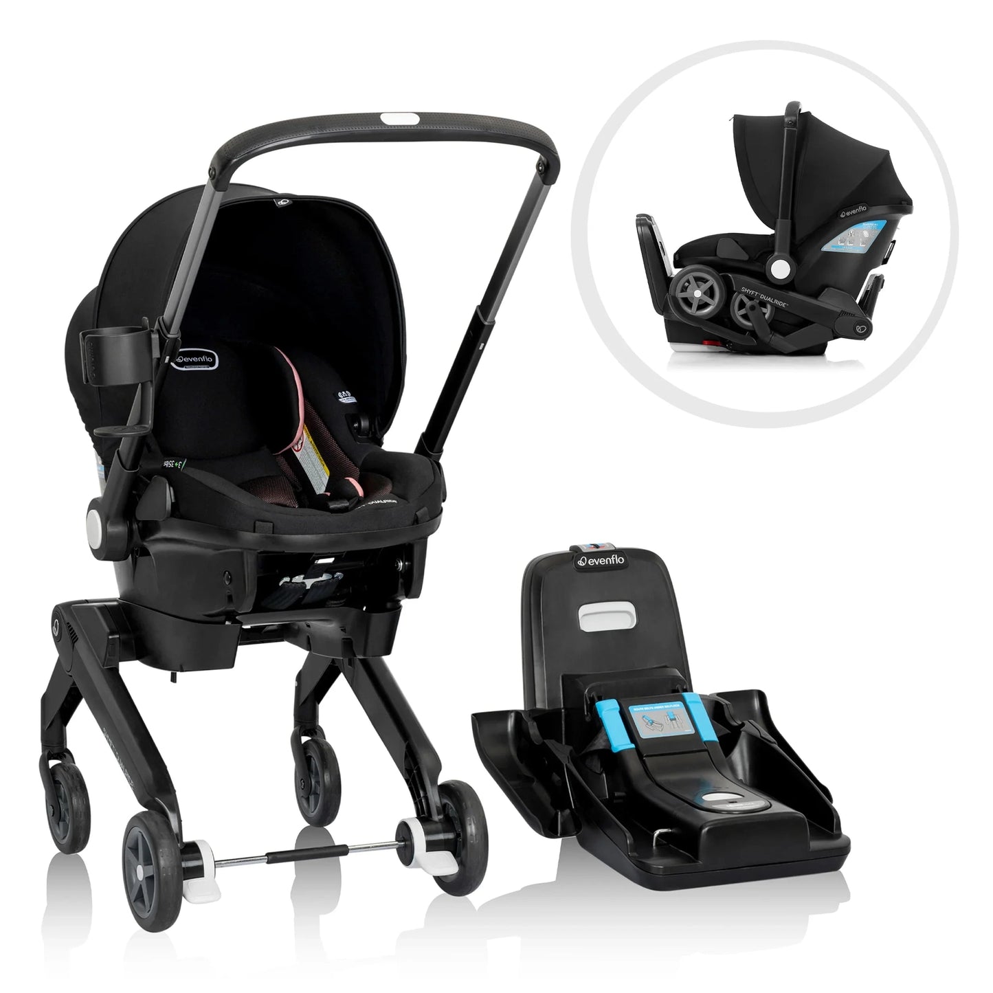Evenflo Shyft Dualride Carseat + Stroller