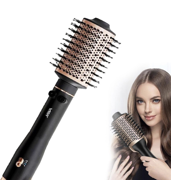 VGR Rotating Hot Air Brush Comb V494 - Black - Medaid International