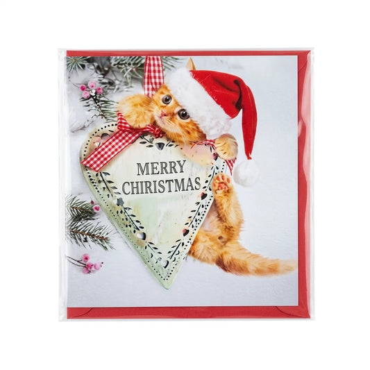 SD Meery Christmas Kitten Greeting Card With Red Envelope | SD In Lebanon