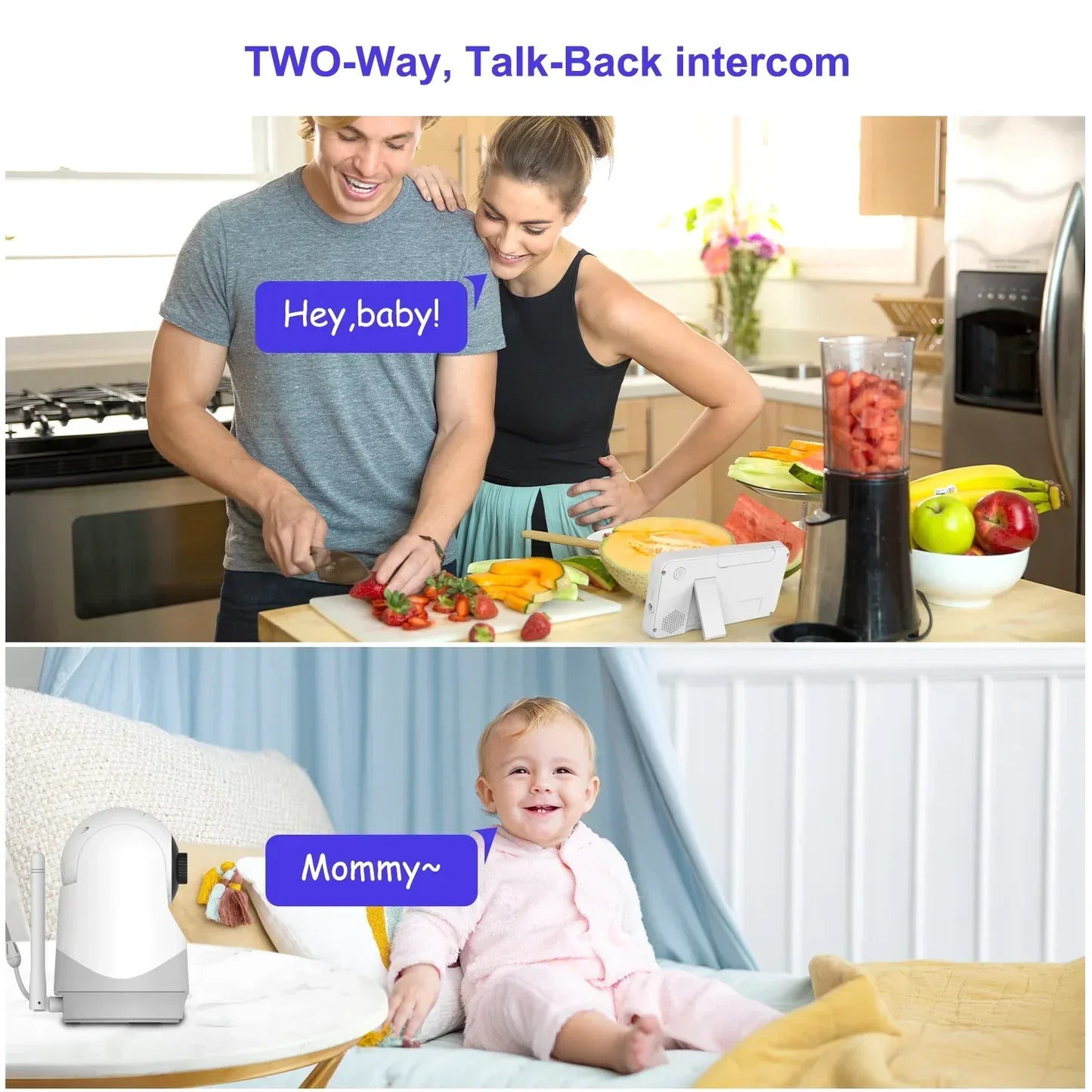 Hello baby 5.00 video(hb6256) baby monitor wire techonology