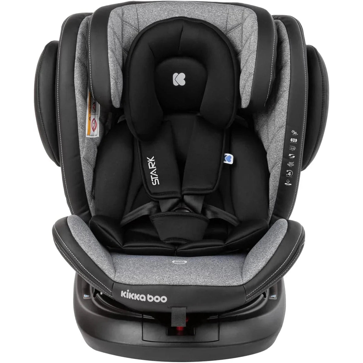 Kikkaboo - Car Seat (0,1,2,3) 0-36kg - Stark Isofix - Dark Grey 2023