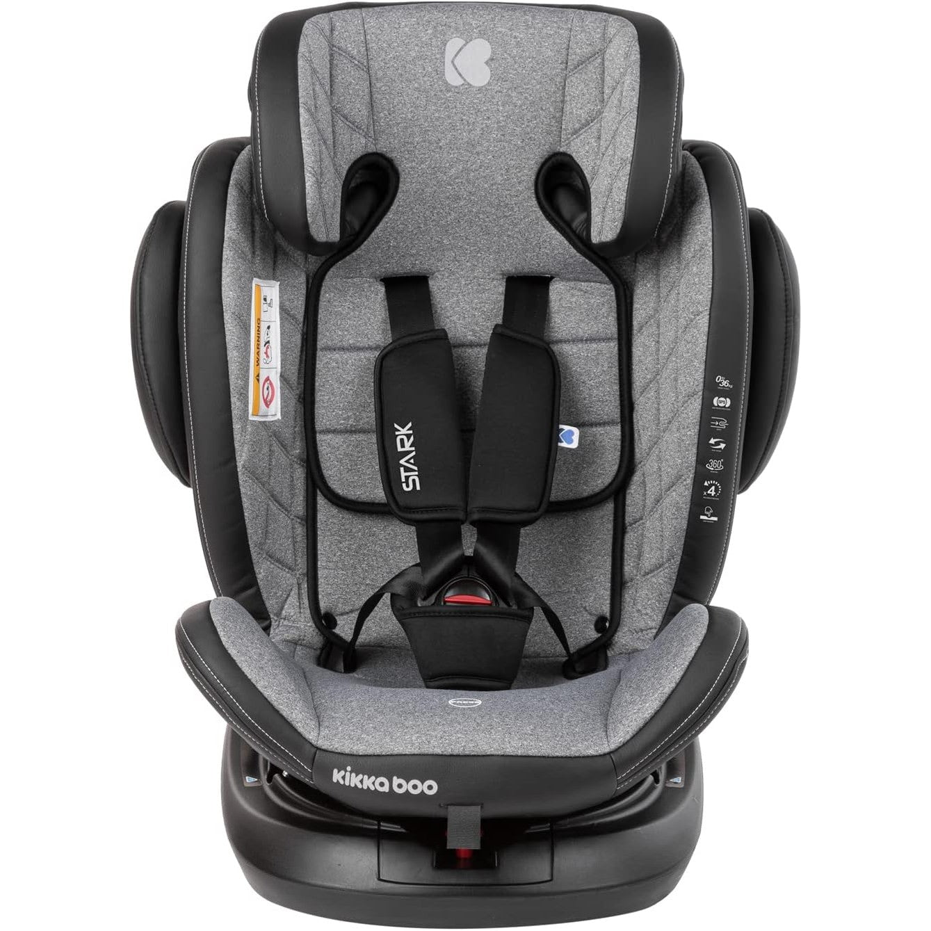 Kikkaboo - Car Seat (0,1,2,3) 0-36kg - Stark Isofix - Black 2023