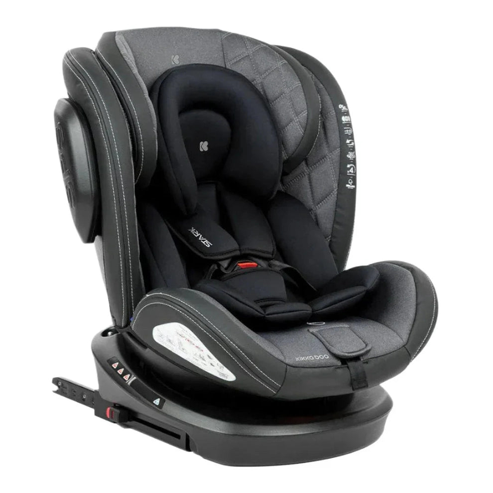 Kikkaboo - Car Seat (0,1,2,3) 0-36kg - Stark Isofix - Dark Grey 2023