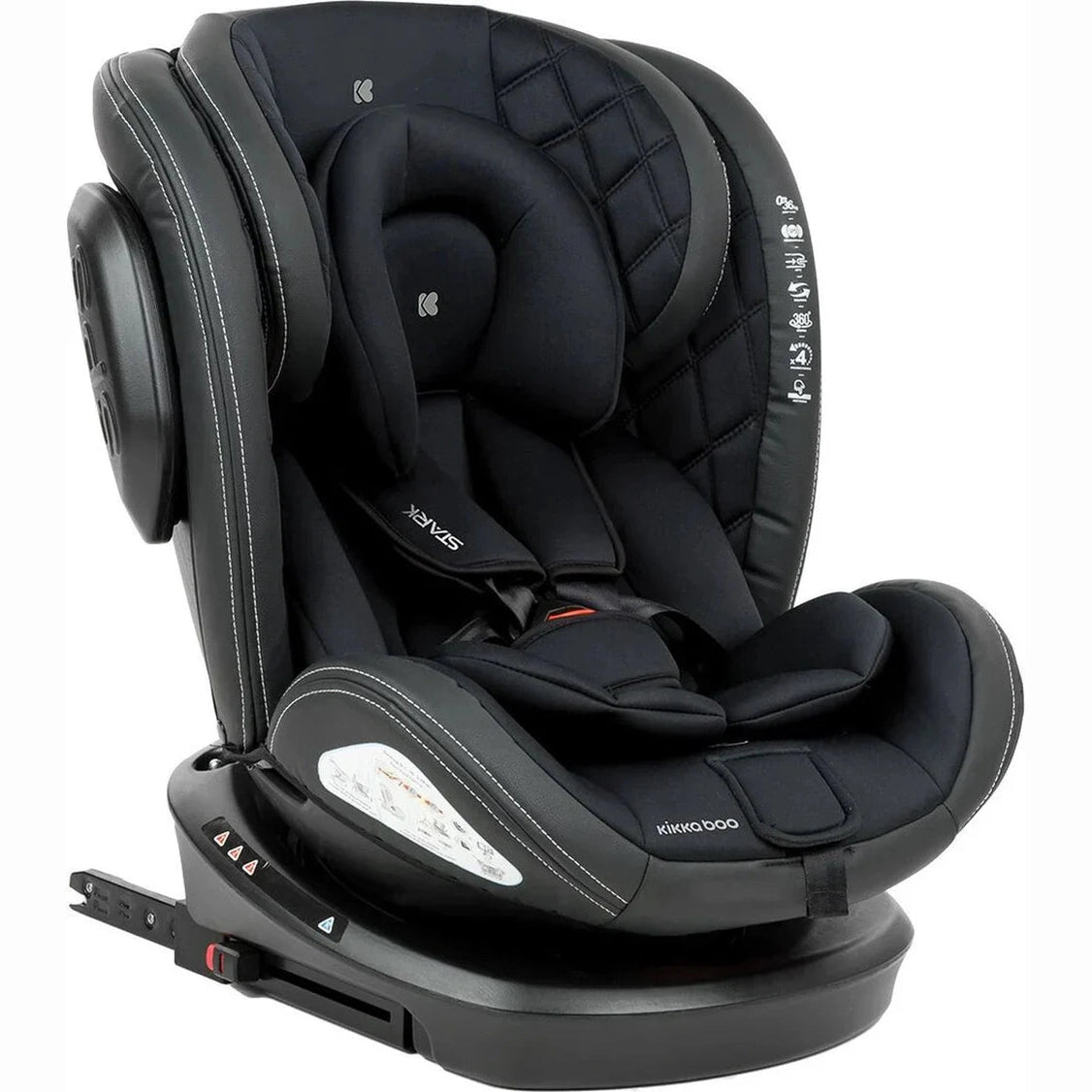 Kikkaboo - Car Seat (0,1,2,3) 0-36kg - Stark Isofix - Black 2023
