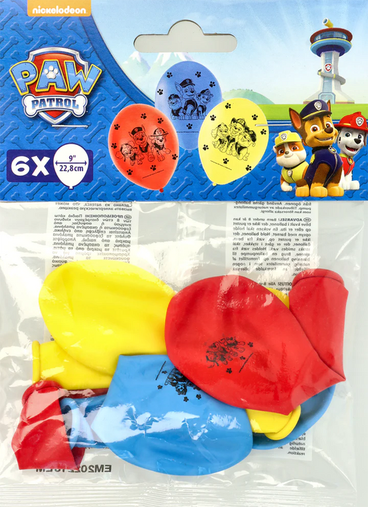 Nickelodeon Paw Patrol 6 Pcs Latex Balloons  | Nickelodeon In Lebanon