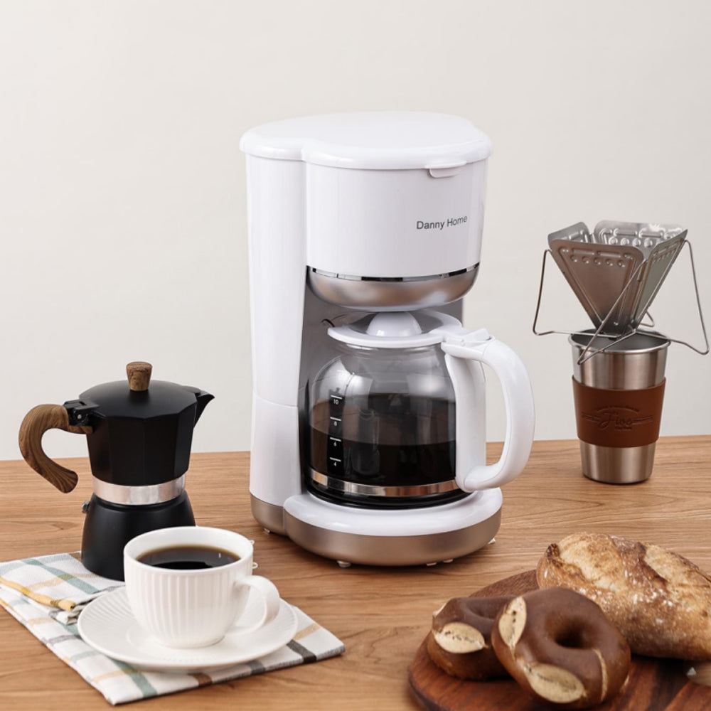 Danny Home White Black Coffee Machine 1.5L