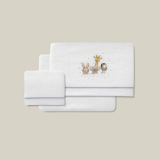Crib Sheets Coralina Watercolor White Gray