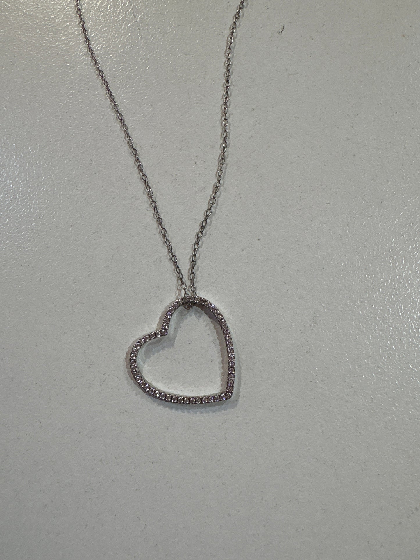Giani Bernini Women's Silver  Cubic Zirconia Open Heart Pendant Necklace  |  Giani Bernini in Lebanon