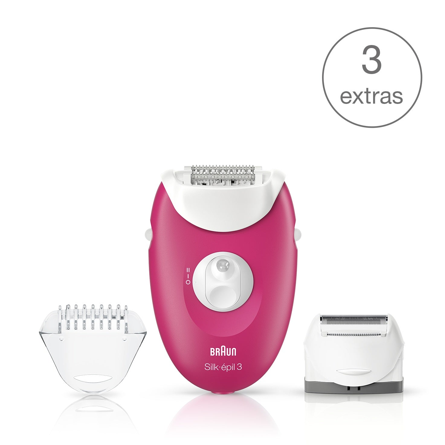 Braun Silk-épil 3 (3-410) epilator with 3 extras including shaver head