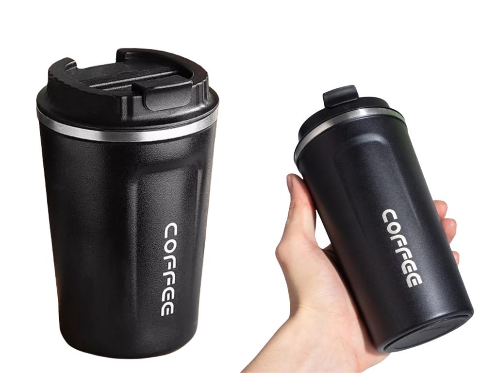Black Stainless Steel Travel Mug