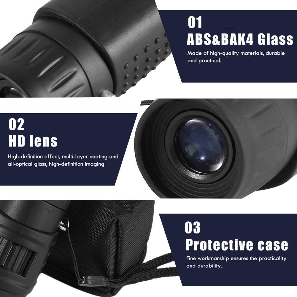 Monocular Telescope 7X18 Fully Coated Optics BAK4 Prisms Mini Monocular With Night Vision For Outdoor Hunting Camping