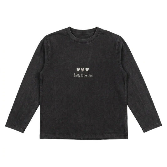 Zara Girl's Charcoal Heart Graphic Blouse | Zara In Lebanon