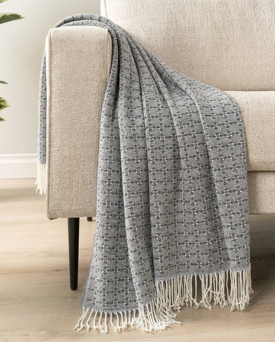 Slate Trellis Throw Blanket