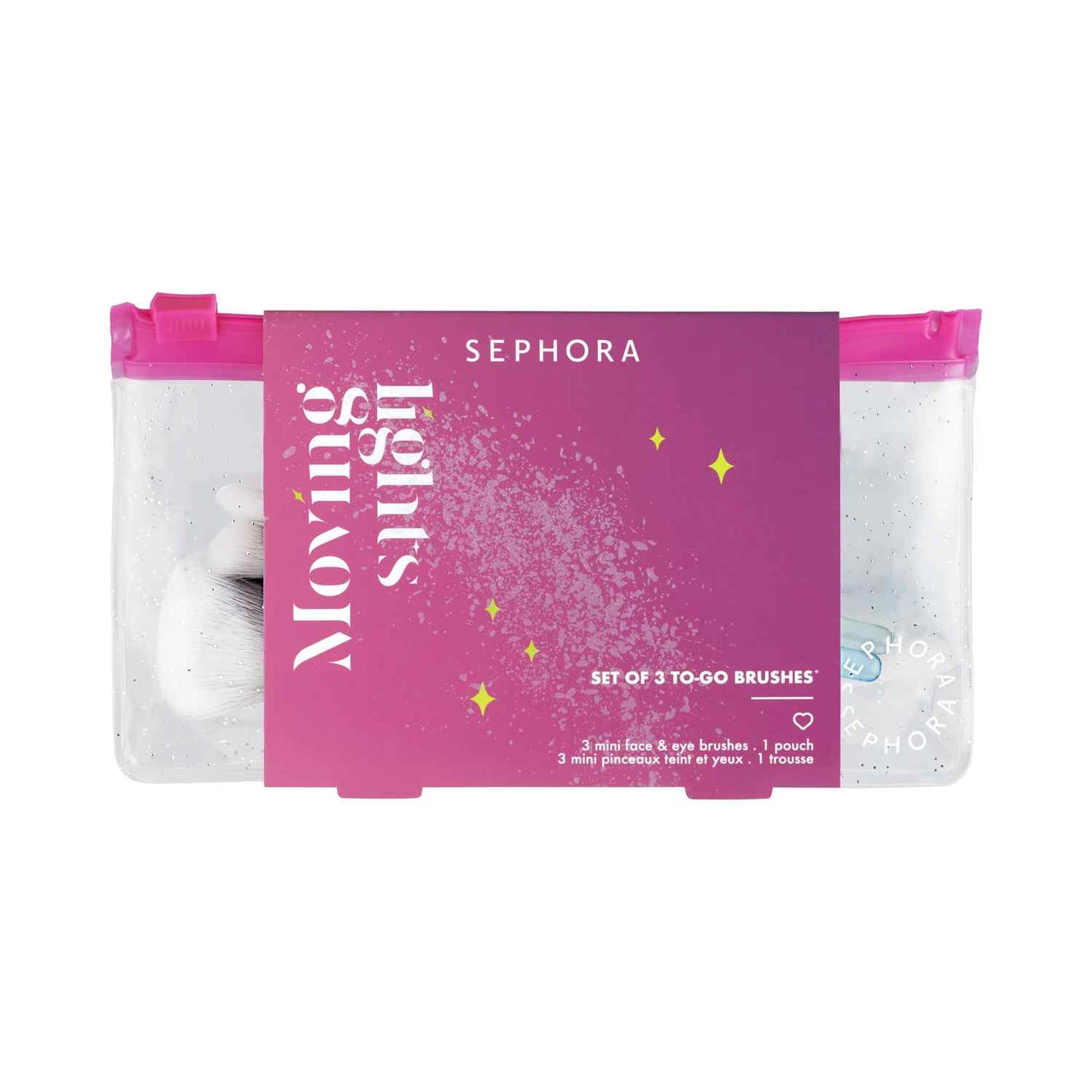 Sephora Moving Lights Set Of 3 To-Go Brushes (Holiday Limited Edition) 3pc