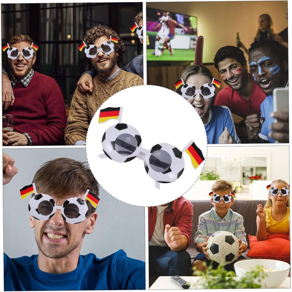 Plastic Cheering Props Germany Flag Glasses