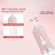 Professional Oral Irrigator for Teeth & Gums with 4 Jet Tips, 3 Modes & 360° Rotation , Water Dental Flosser
