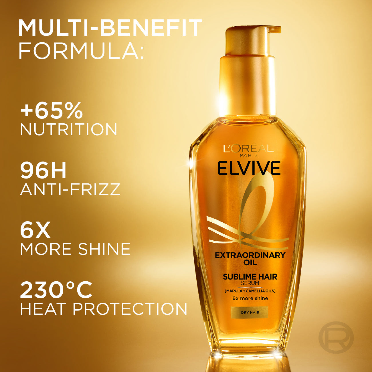 L’Oréal Paris Elvive Extraordinary Hair Oil Treatment, Non-Sticky Serum For Dry Hair 100ml
