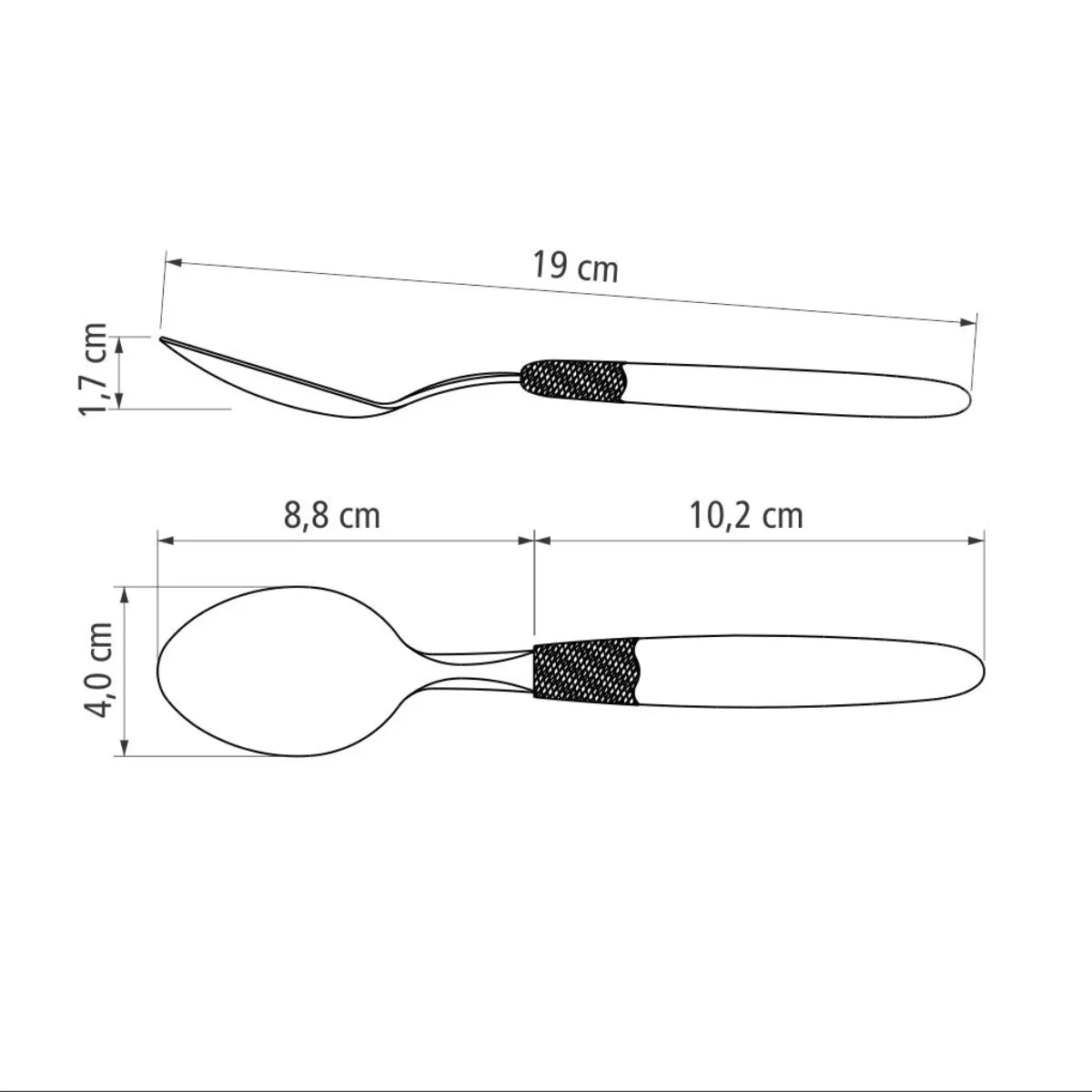 Tramontina 12-Piece Black Spoon Set