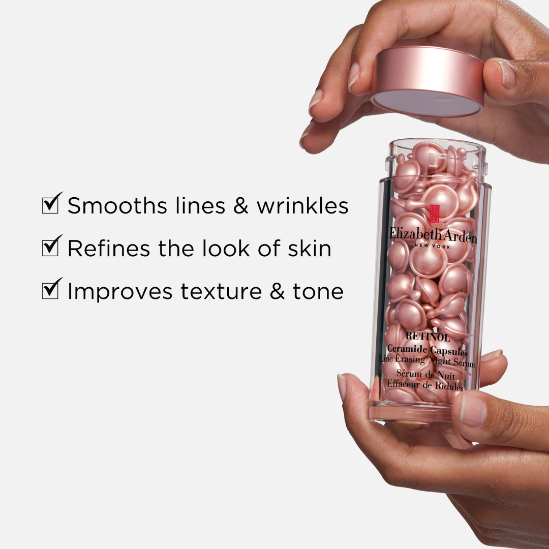 Elizabeth Arden Ceramide Capsuls & Retnol Line Erasing Night Serum 30pcs