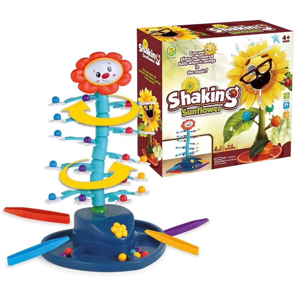 Electric Swinging Rotating Sunflower Indoor Interactive Shaking Dancing Toy Kids Place The Colored Balls Board Game with Music Lebanon