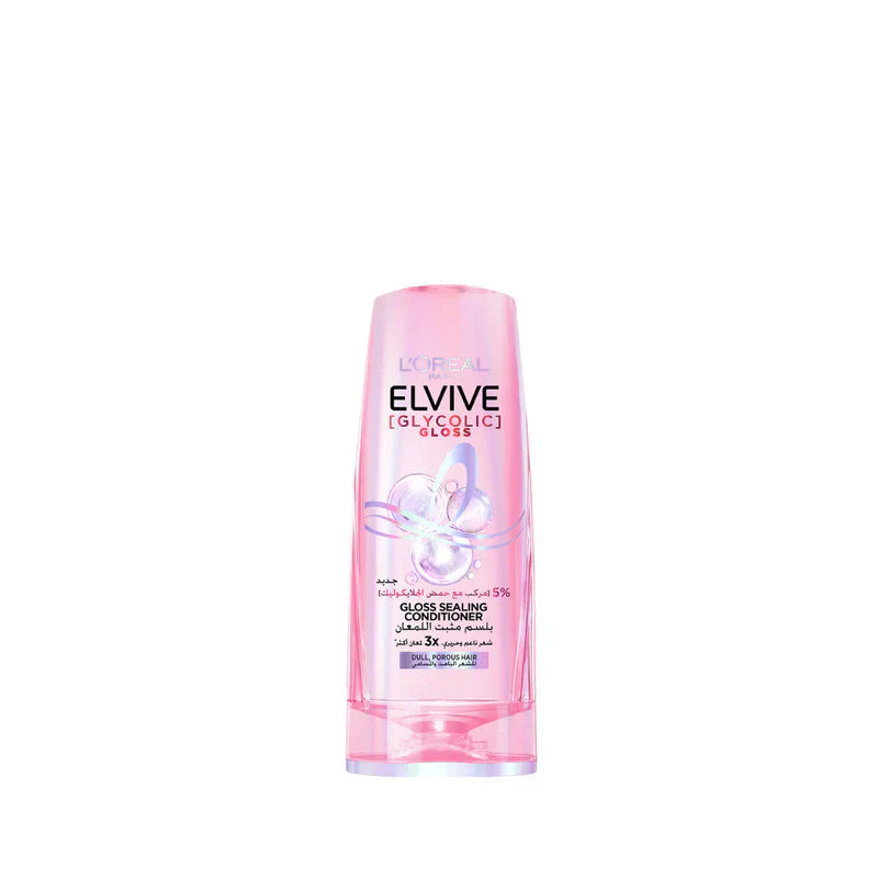 L'Oreal Paris Elvive Glycolic Gloss Gloss Sealing Conditioner for Dull Porous Hair Powered by 3% Glycolic Acid
