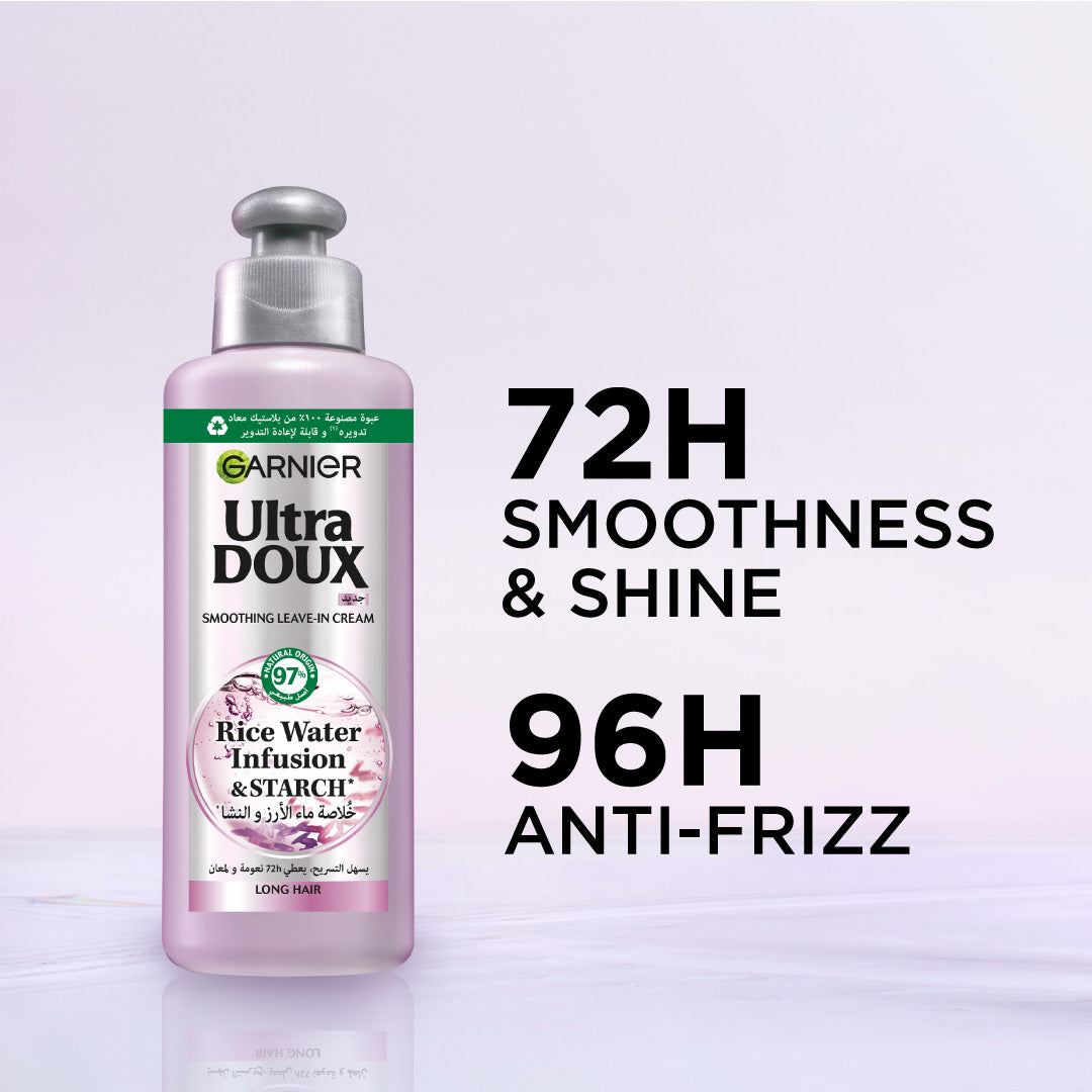 Garnier Ultra Doux Rice Water Infusion & Starch Leave In Cream For Long Hair
