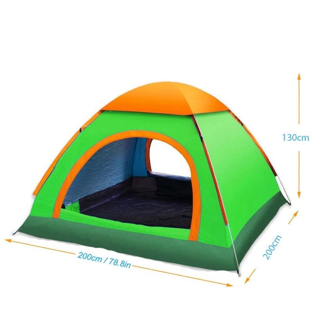 Automatic Pop-Up Tent ‚Äì Double Door, Single Layer, Waterproof & Windproof for Outdoor Camping with Carry Bag ‚Äì Green - Medaid International