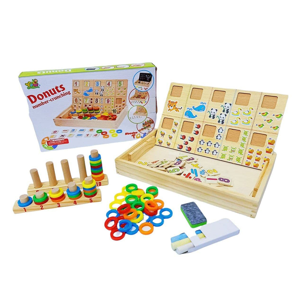 Wooden Donuts Number Crunching With Numbers And Animals Lebanon
