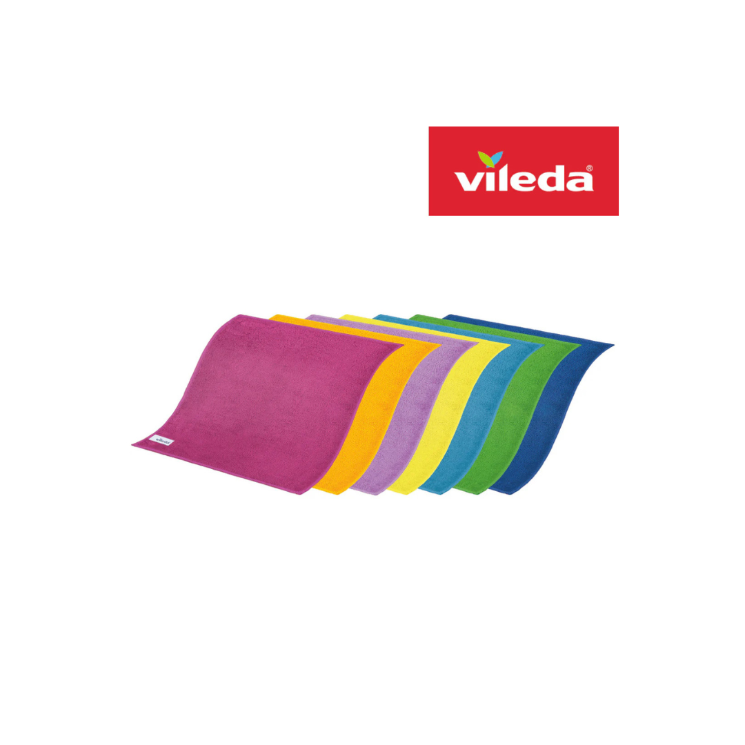Vileda Microfibre All-Purpose Cloth Colors | 100% microfibre  Pack 4 cloths