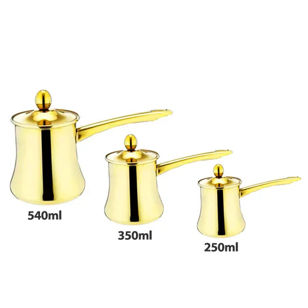 Phoneix 3 pcs Golden color stainless steel coffee warmer set