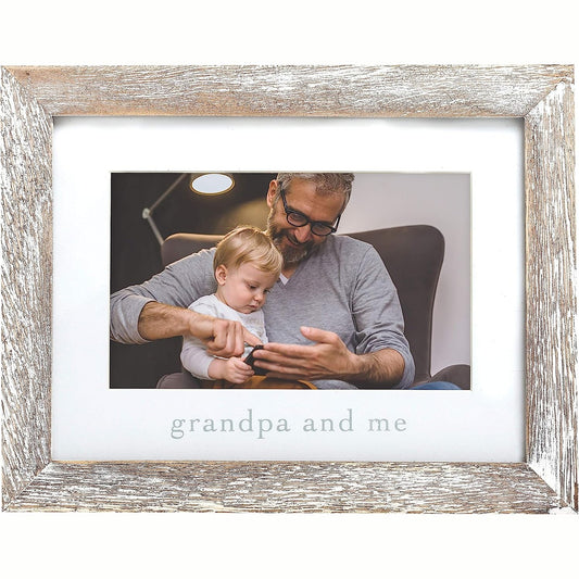 Grandpa & Me Keepsake Rustic Picture Frame